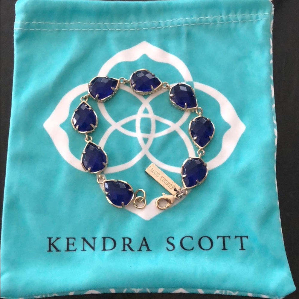 Kendra Scott blue and gold bracelet, bag included
